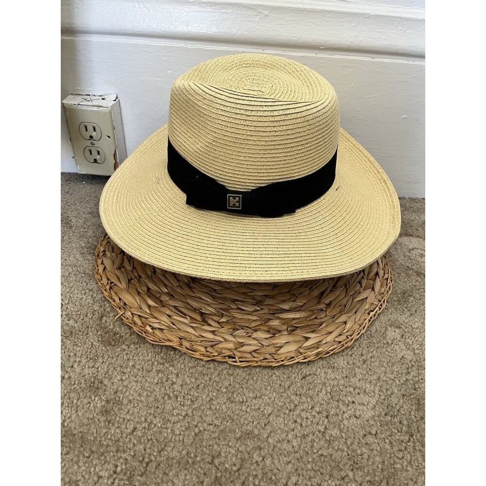 Karen Keith Wide Brim Safari UV Blocking Sun Resort Straw Hat W/ribbon